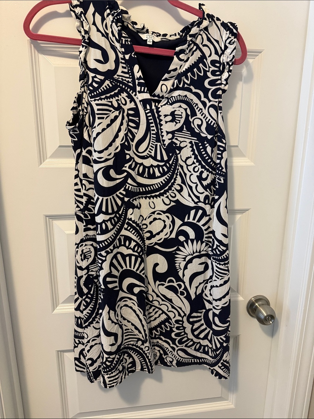 crown & ivy Black and White Printed Mini Dress
